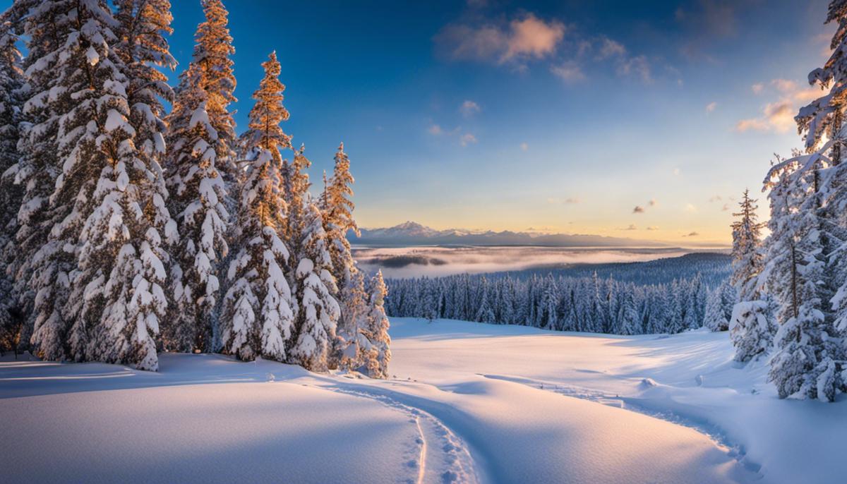 Image of a snowy landscape in Canada during winter