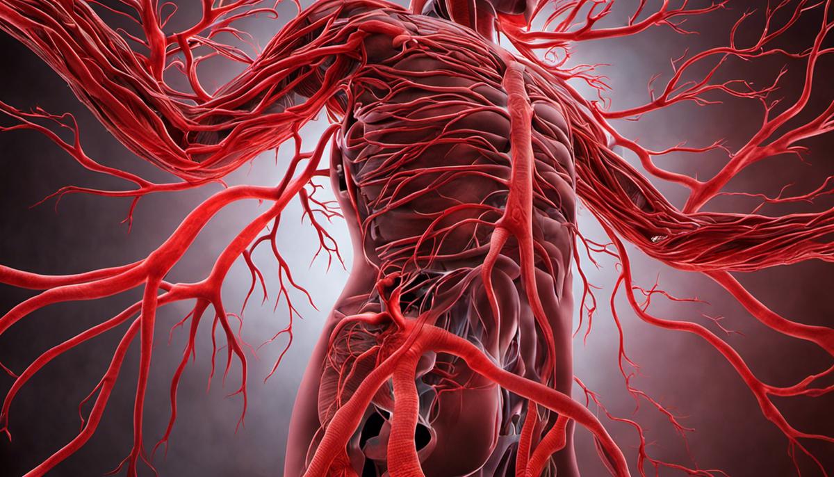 Image depicting arteries within the human body, highlighting their vital role