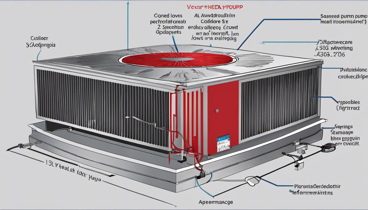 Image Description: Illustration depicting the improved performance of a heat pump in a colder climate
