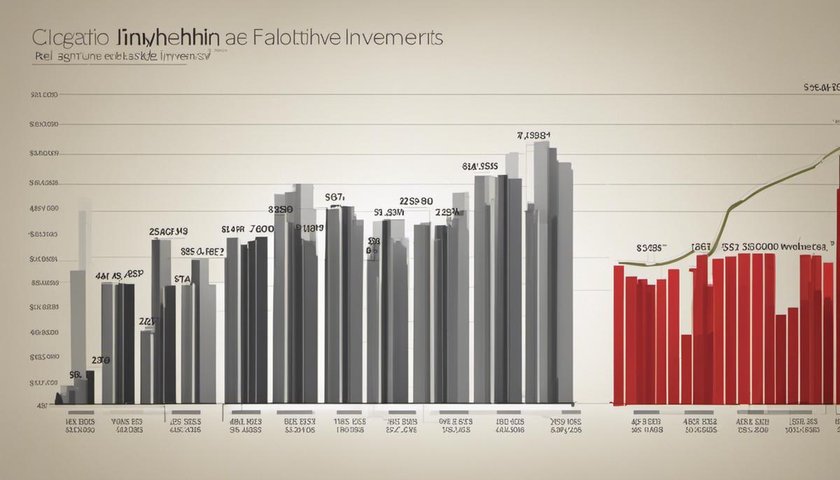 A chart showing the growth of real estate investments over time
