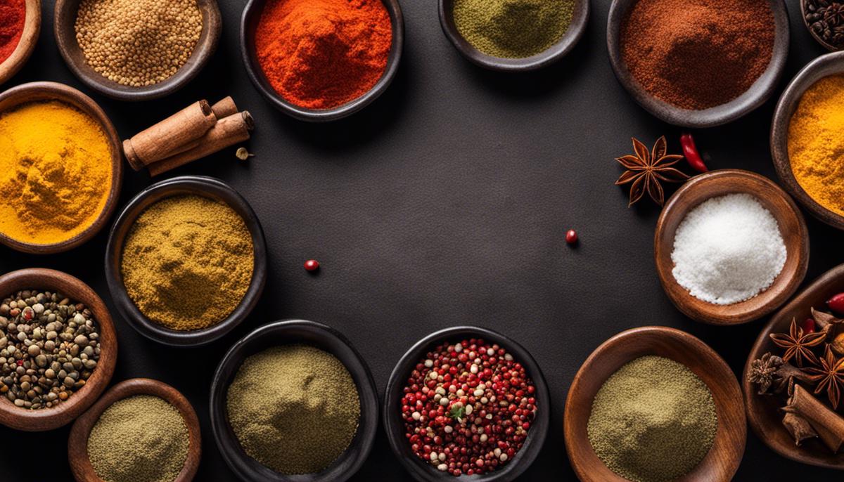 Image of various spices and seasonings that represent the diversity of flavors mentioned in the text.