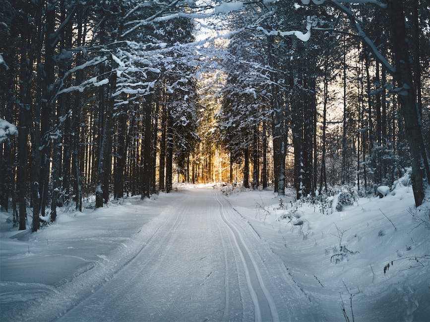 An image showing a person wearing thermal underwear while outside in a snowy landscape.