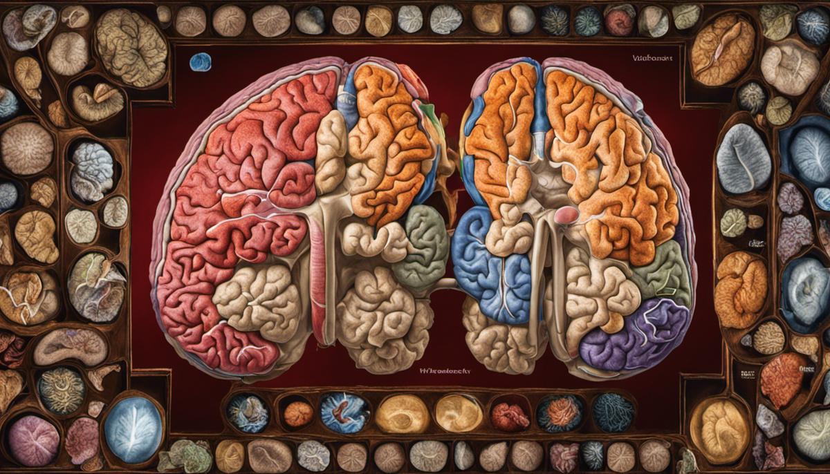 Image of a Human Brain Depicting the Various Areas Affected by Wernicke-Korsakoff Syndrome